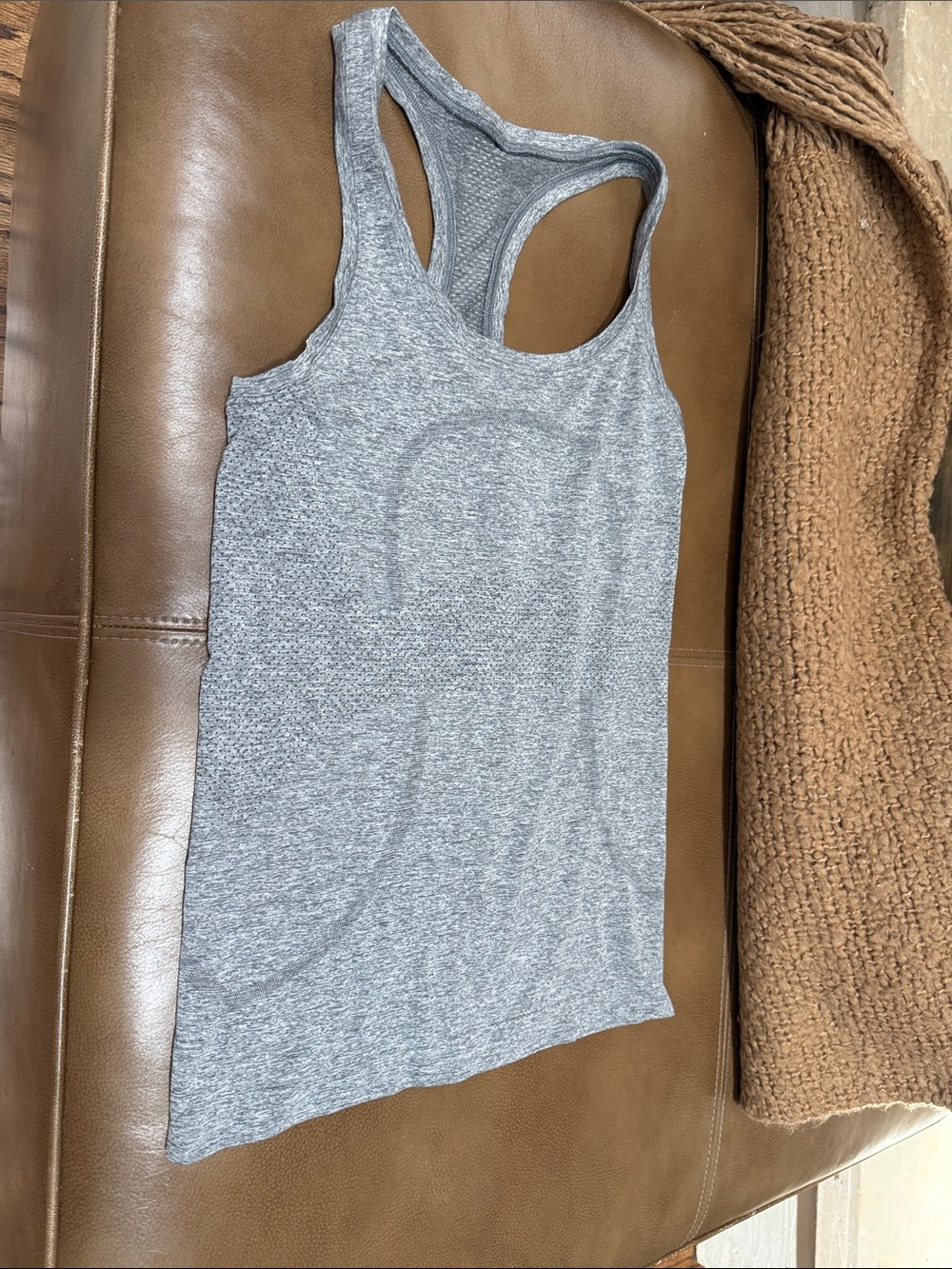 lululemon athletica Gray Heather Racerback Tank